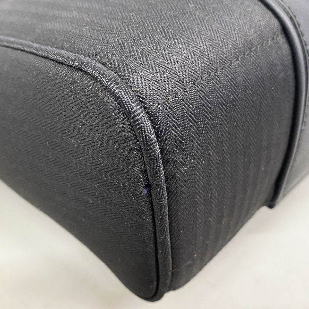Hermes Backpack Sac a Dos Acapulco Toile Chevron Black Silver — view 6