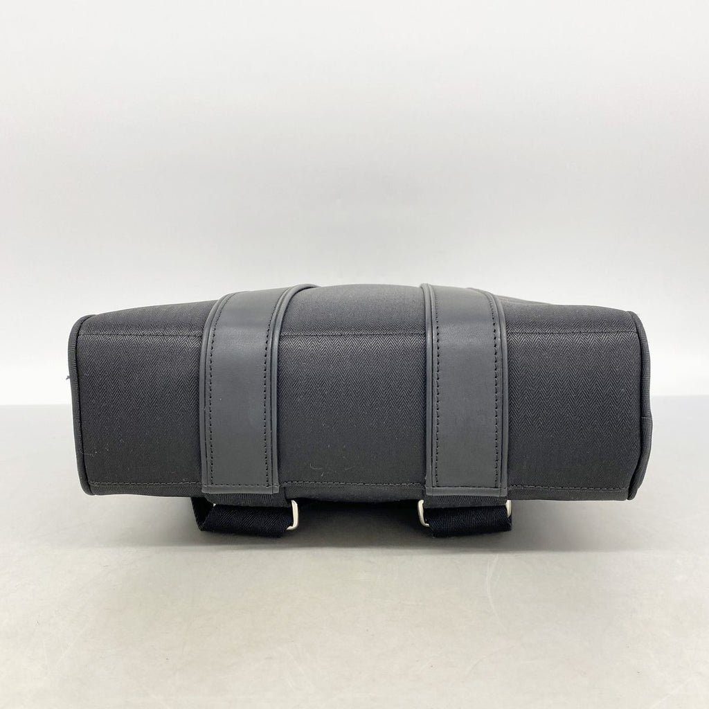 Hermes Backpack Sac a Dos Acapulco Toile Chevron Black Silver — view 3