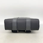 Hermes Backpack Sac a Dos Acapulco Toile Chevron Black Silver — view 3