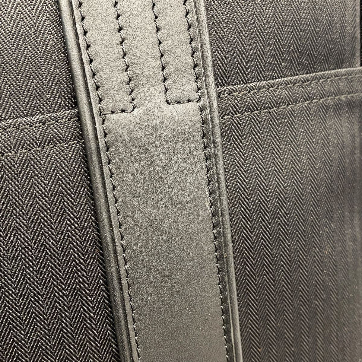 Hermes Backpack Sac a Dos Acapulco Toile Chevron Black Silver — view 8