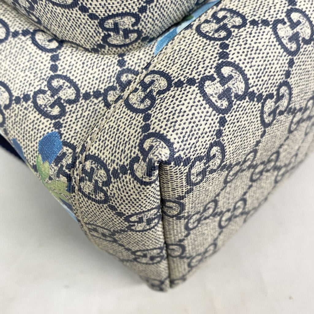 Gucci Backpack GG Blooms Navy Blue Silver — view 6