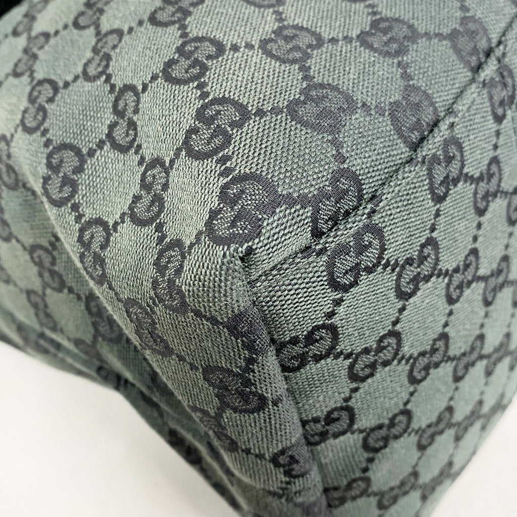 Gucci Shoulder Bag GG Canvas Green Gold — view 6