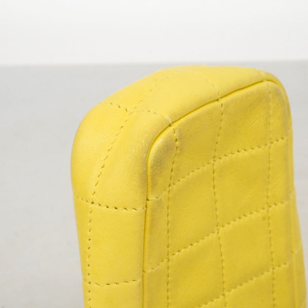 Chanel Shoulder Bag 2.55 Choco Bar Lambskin Yellow Silver — view 6