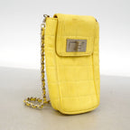 Chanel Shoulder Bag 2.55 Choco Bar Lambskin Yellow Silver — view 2