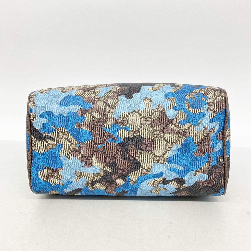 Gucci Handbag GG Camouflage Brown Blue Silver 2-Way Bag — view 3