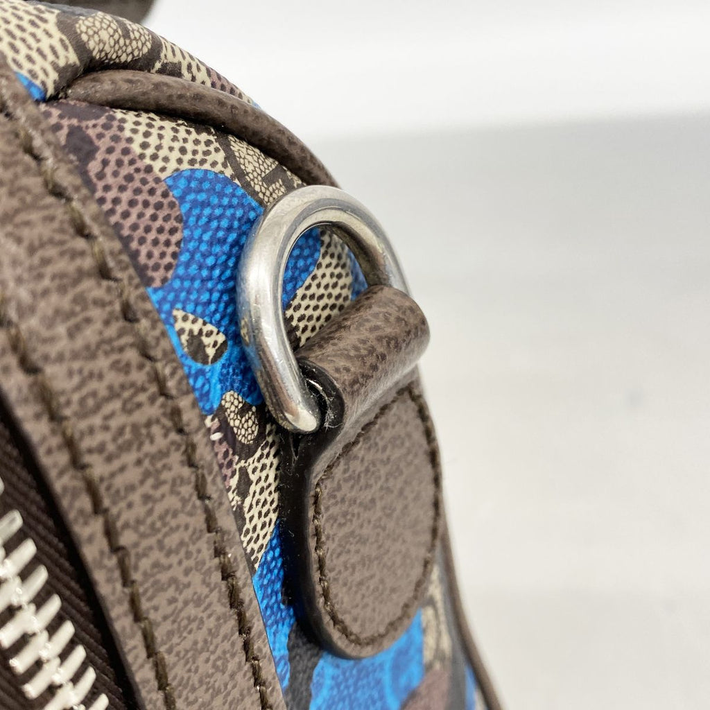 Gucci Handbag GG Camouflage Brown Blue Silver 2-Way Bag — view 7