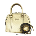 Gucci Handbag Micro Guccissima Leather Ivory Champagne Gold 2-Way Bag