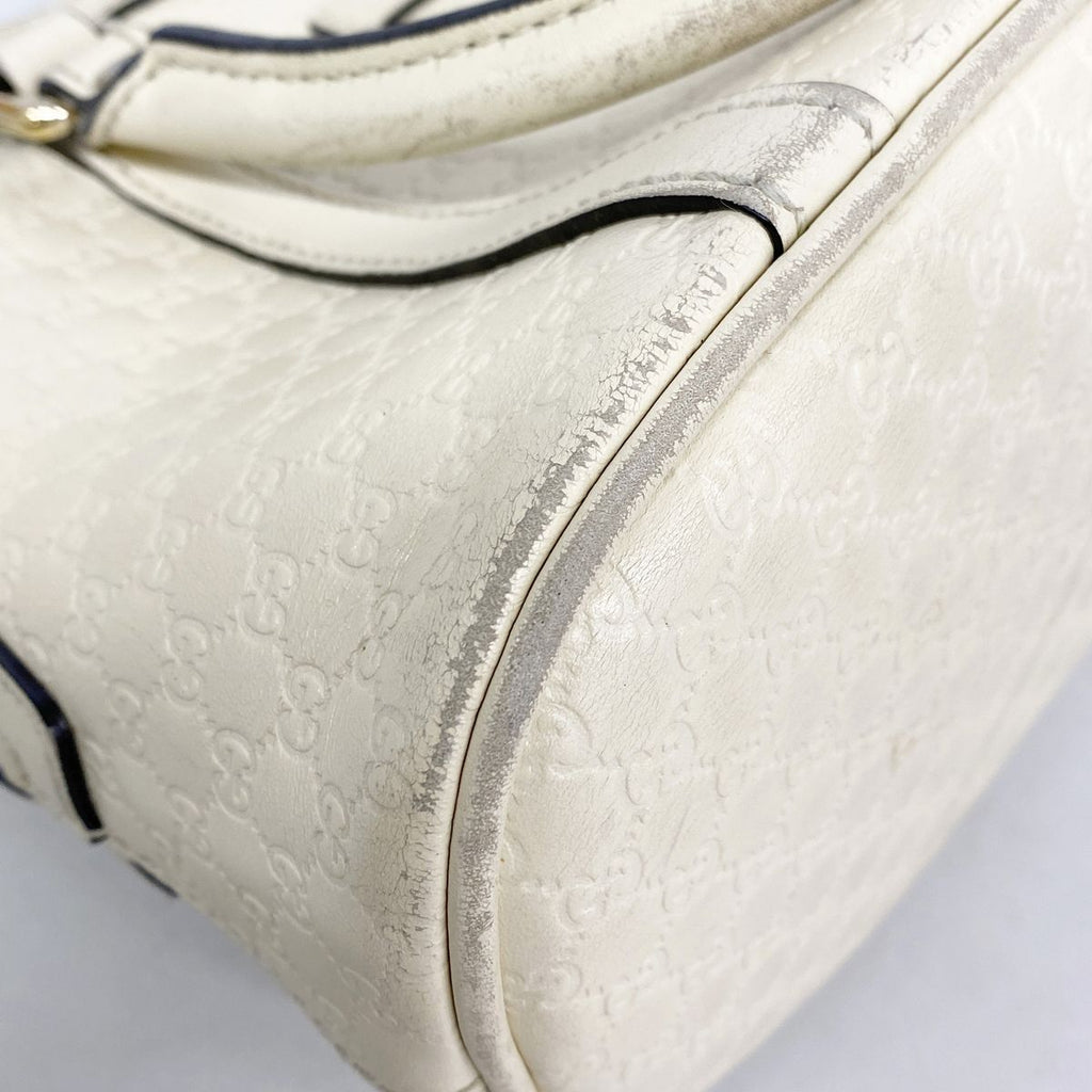 Gucci Handbag Micro Guccissima Leather Ivory Champagne Gold 2-Way Bag — view 6