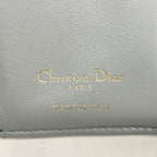 Dior Trifold Wallet Saddle Canvas Gray Gold — view 4