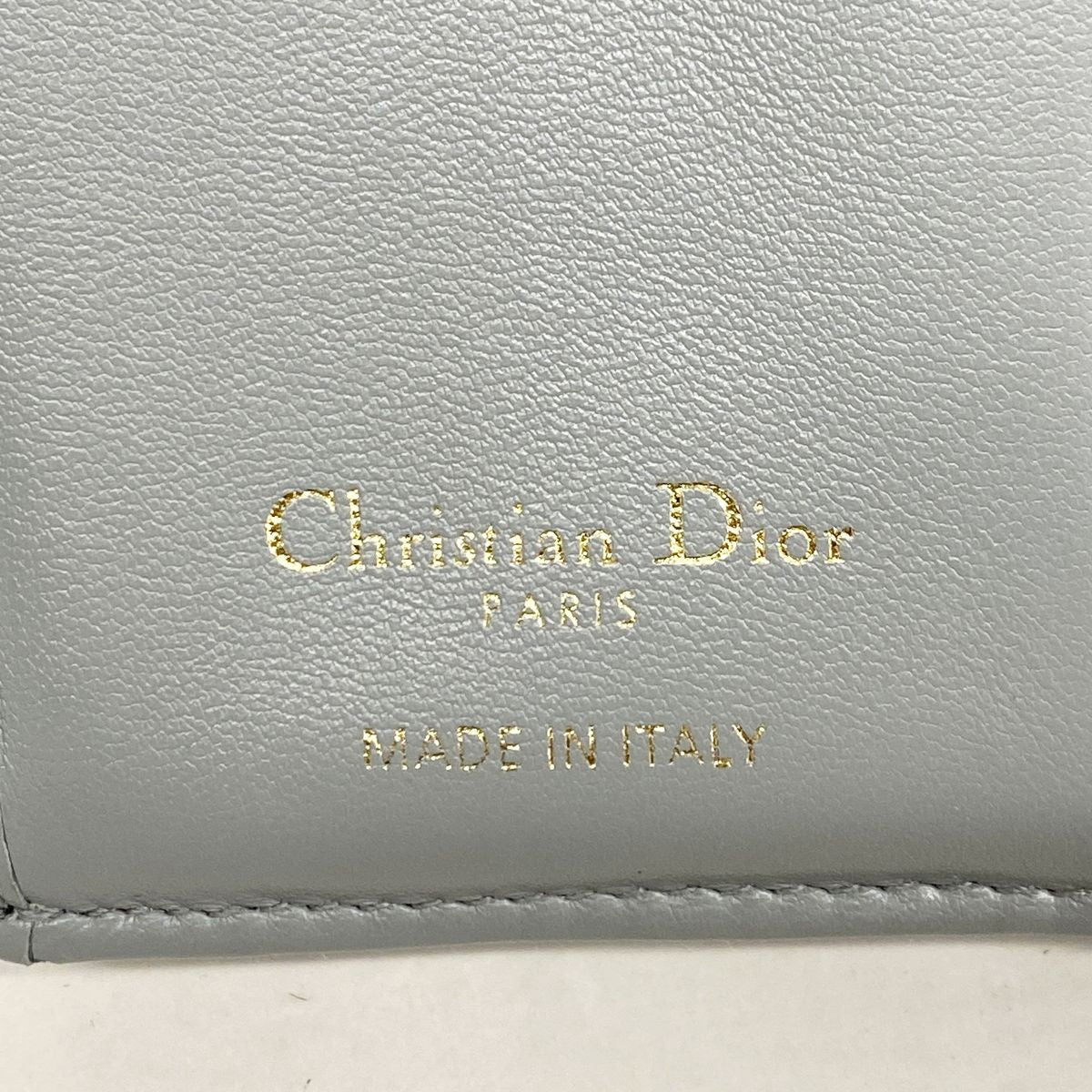Dior Trifold Wallet Saddle Canvas Gray Gold — view 4