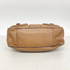 Prada Shoulder Bag Leather Brown Gold — view 3