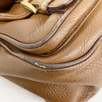 Prada Shoulder Bag Leather Brown Gold — view 6