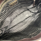 Prada Shoulder Bag Leather Brown Gold — view 4