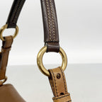 Prada Shoulder Bag Leather Brown Gold — view 8