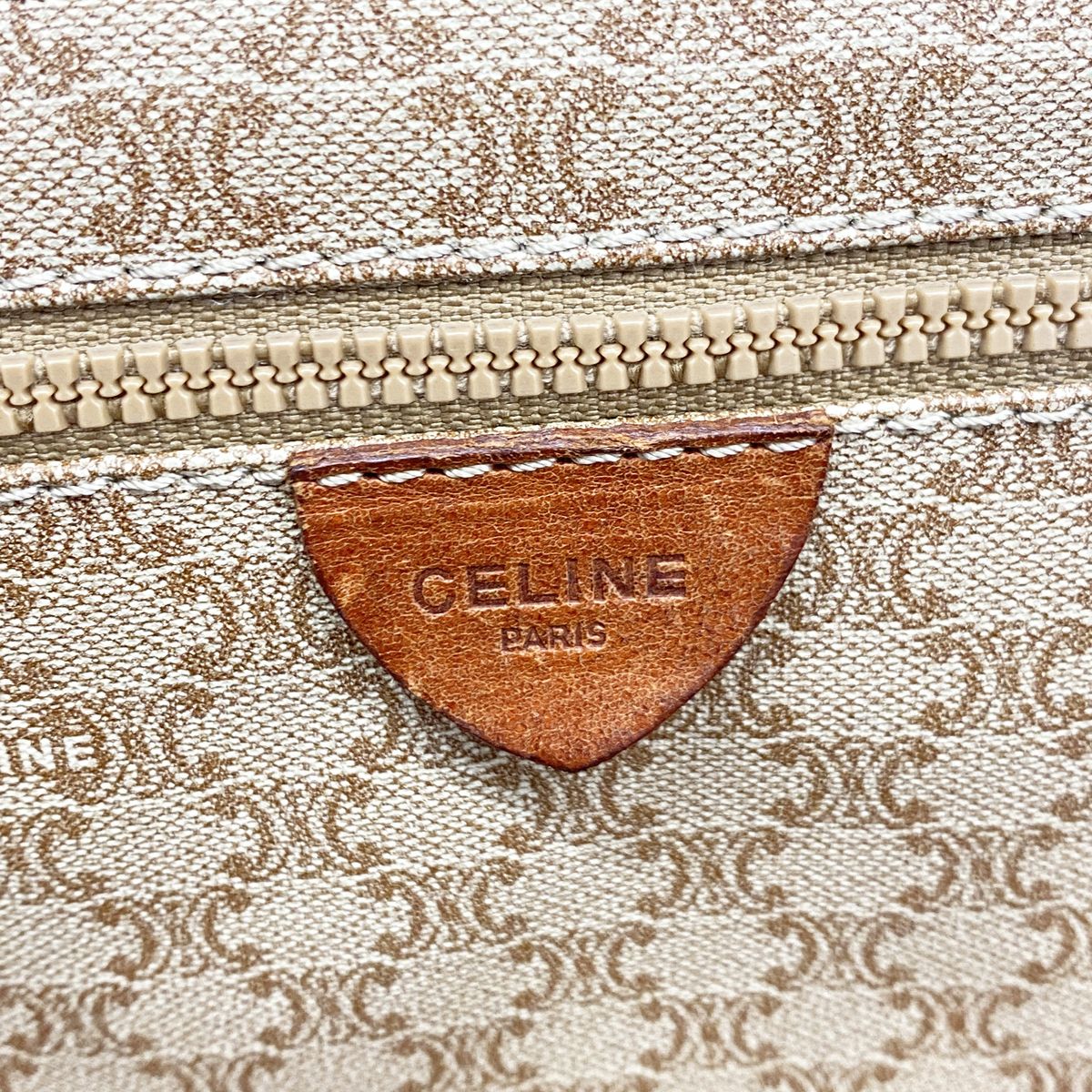Celine Tote Bag Macadam Beige Gold — view 5