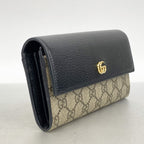 Gucci Wallet GG Supreme Black Brown Gold — view 2