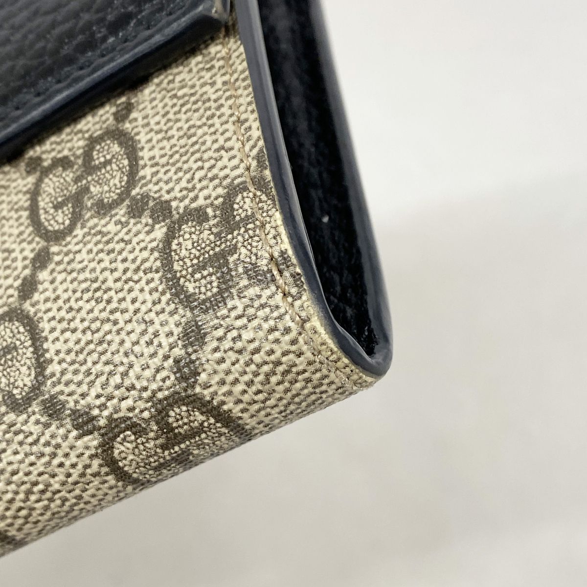 Gucci Wallet GG Supreme Black Brown Gold — view 5