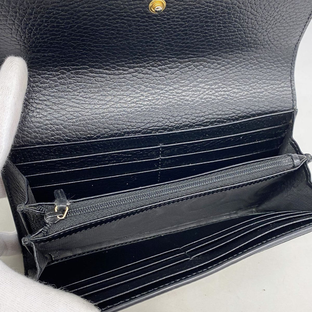 Gucci Wallet GG Supreme Black Brown Gold — view 3