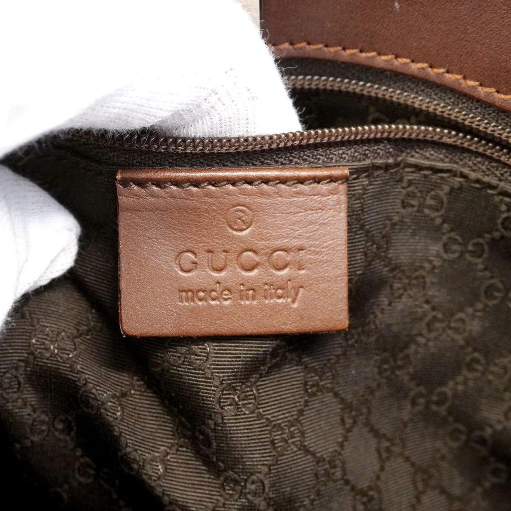Gucci Handbag Leather Brown Silver — view 5