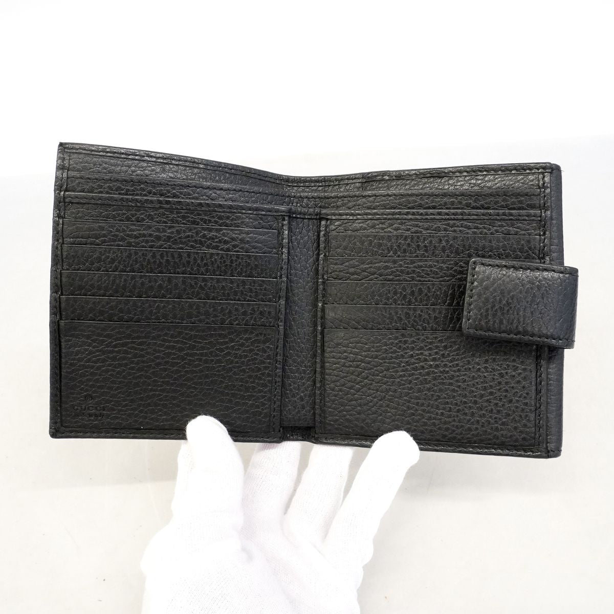 Gucci Wallet GG Marmont Leather Black Gold — view 4