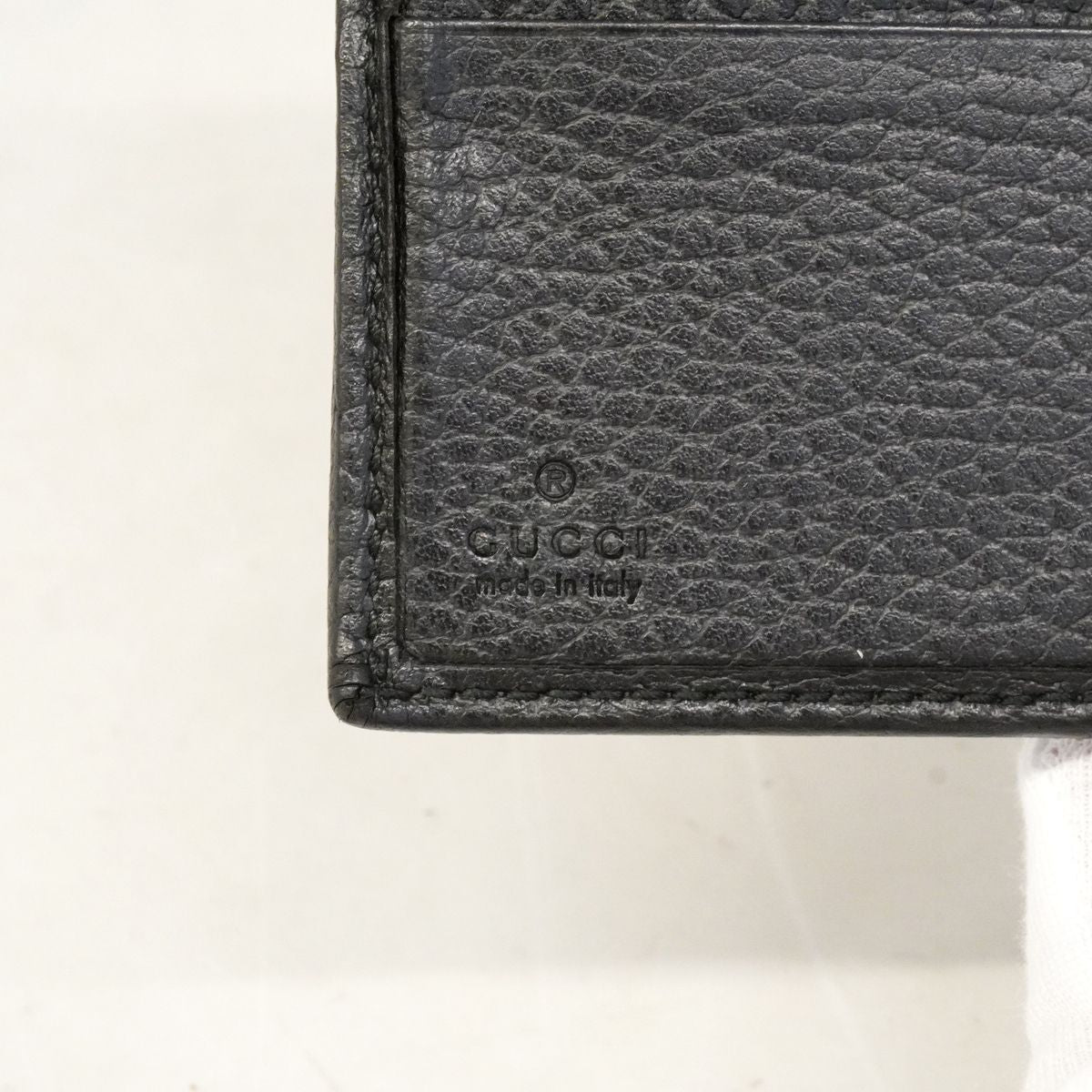 Gucci Wallet GG Marmont Leather Black Gold — view 5