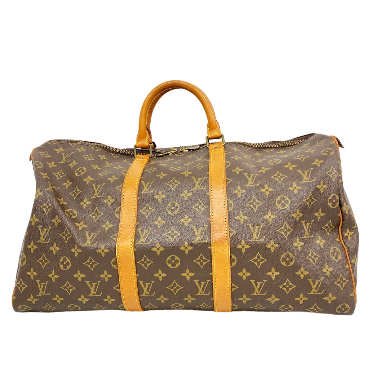 Louis Vuitton Boston Bag Monogram Keepall 50 Brown