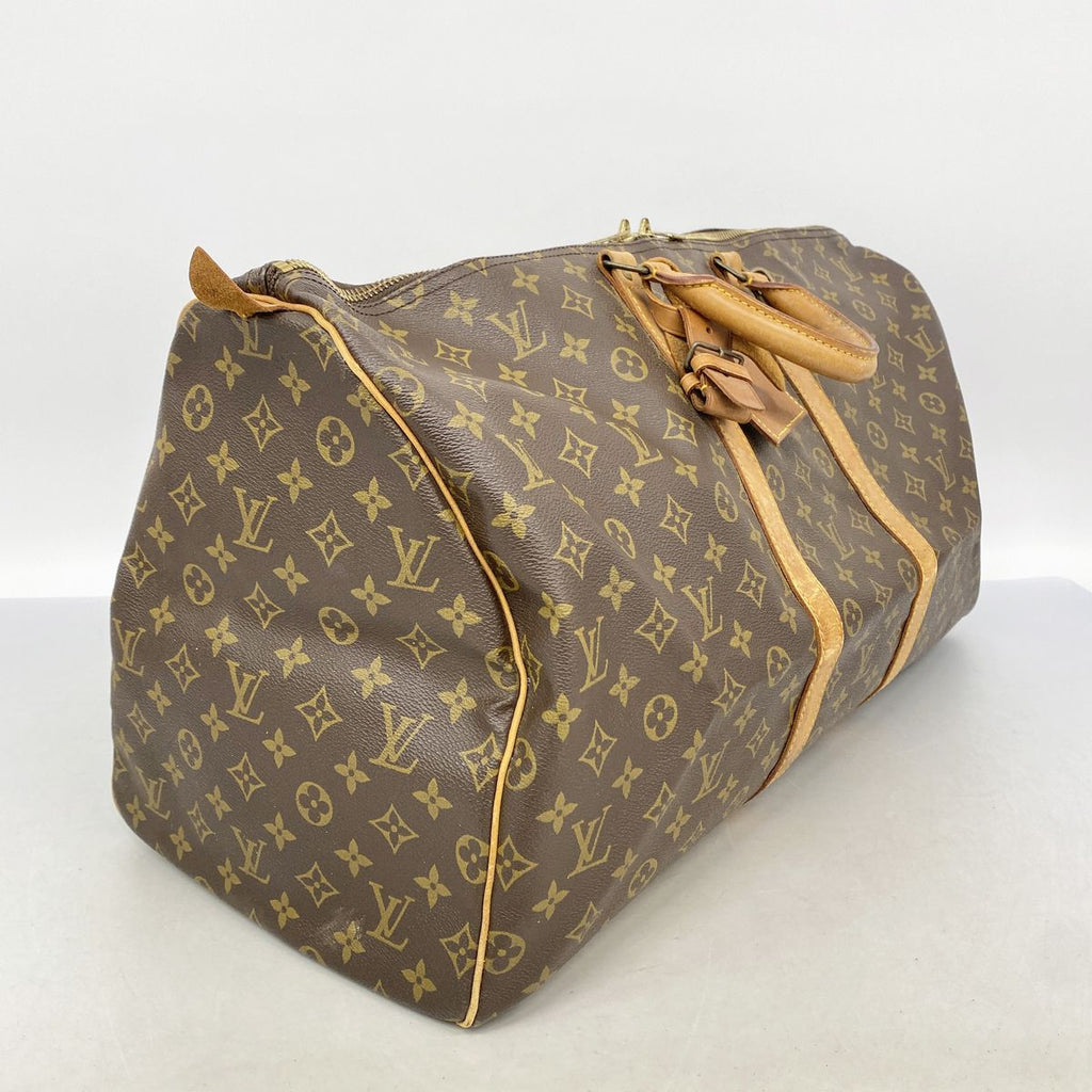 Louis Vuitton Boston Bag Monogram Keepall 55 Brown — view 2
