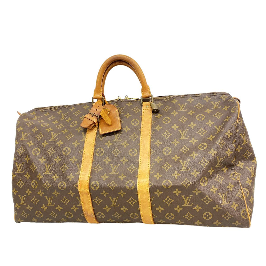 Louis Vuitton Boston Bag Monogram Keepall 55 Brown