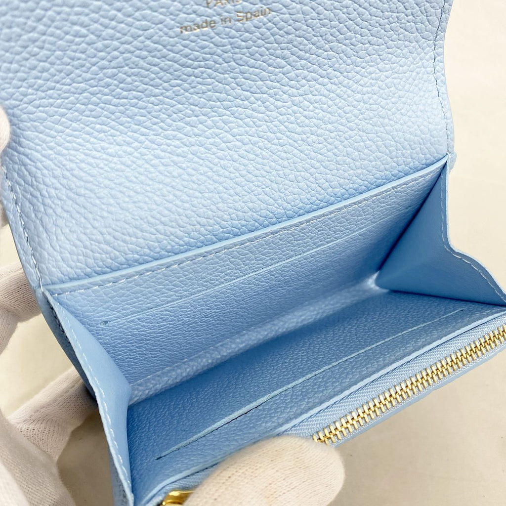 Louis Vuitton Coin Purse Monogram Empreinte Porte Monnaie Rosalie Gray Blue — view 3