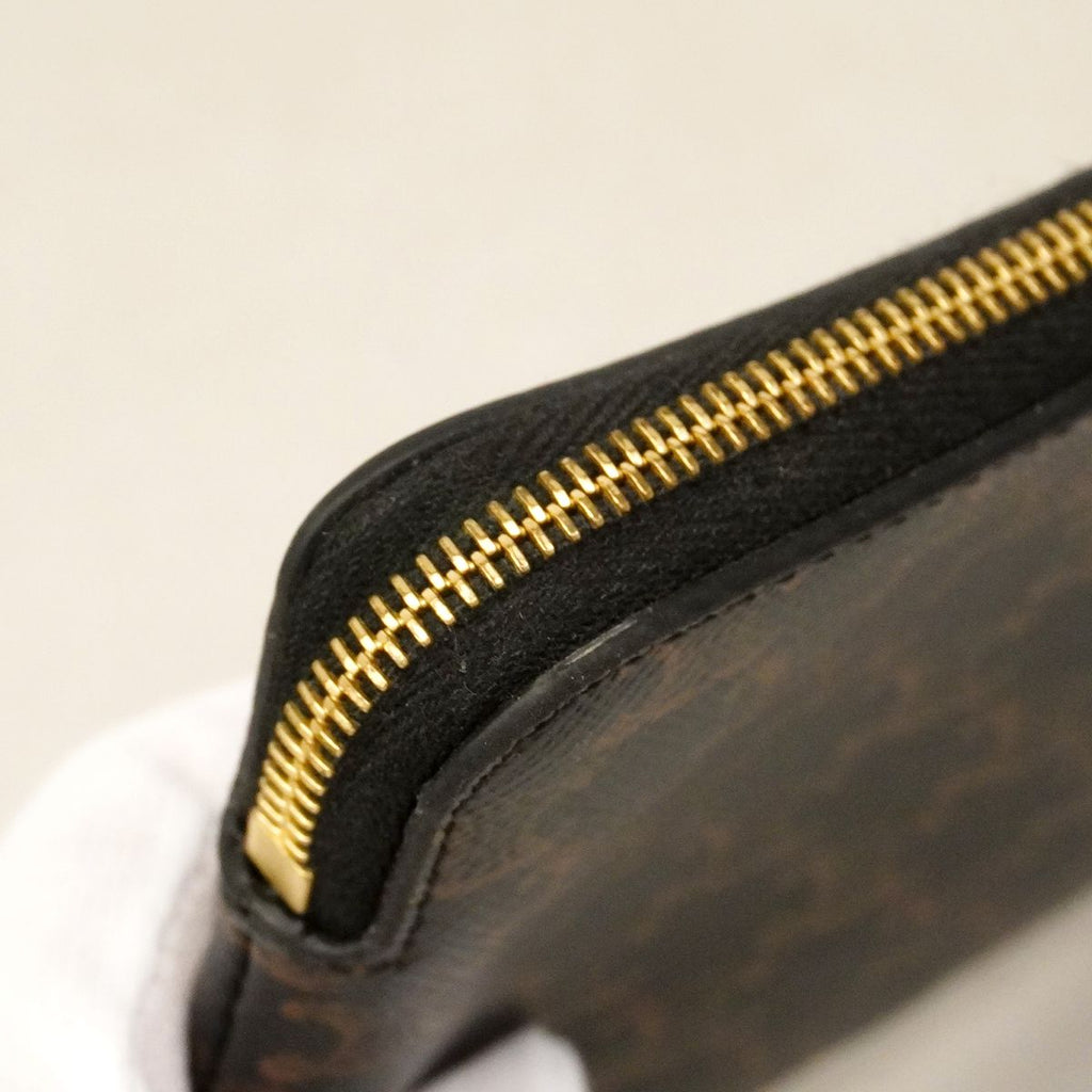 Celine Coin Purse Triomphe Brown Gold — view 6