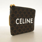 Celine Coin Purse Triomphe Brown Gold — view 2