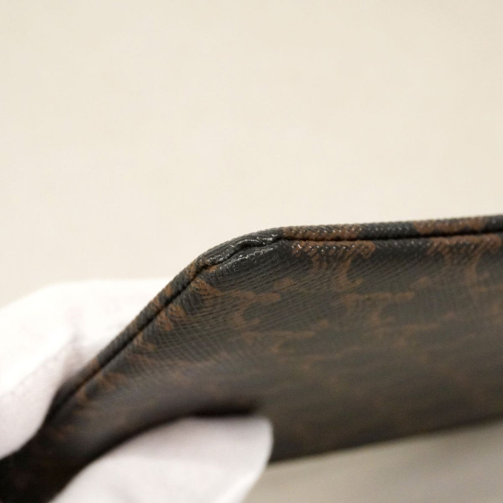 Celine Coin Purse Triomphe Brown Gold — view 5