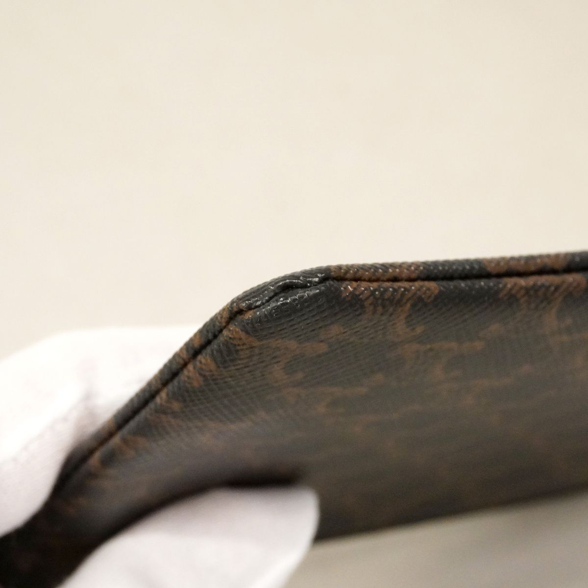 Celine Coin Purse Triomphe Brown Gold — view 5