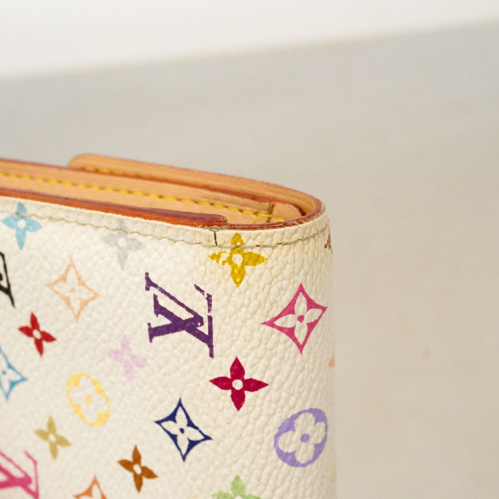 Louis Vuitton Wallet Monogram Multicolor Portefeuille Monnaie Credit Blanc — view 5