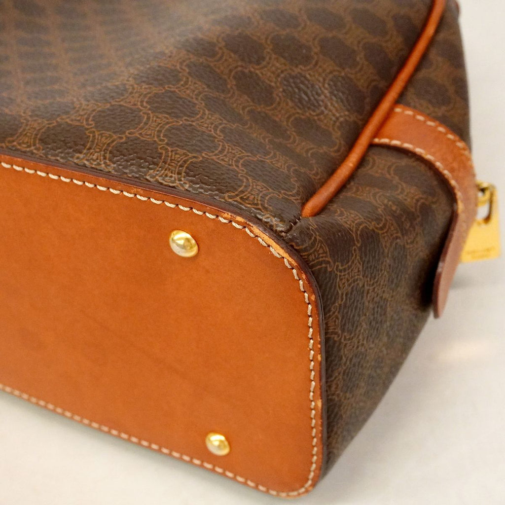 Celine Handbag Macadam Brown Gold — view 6