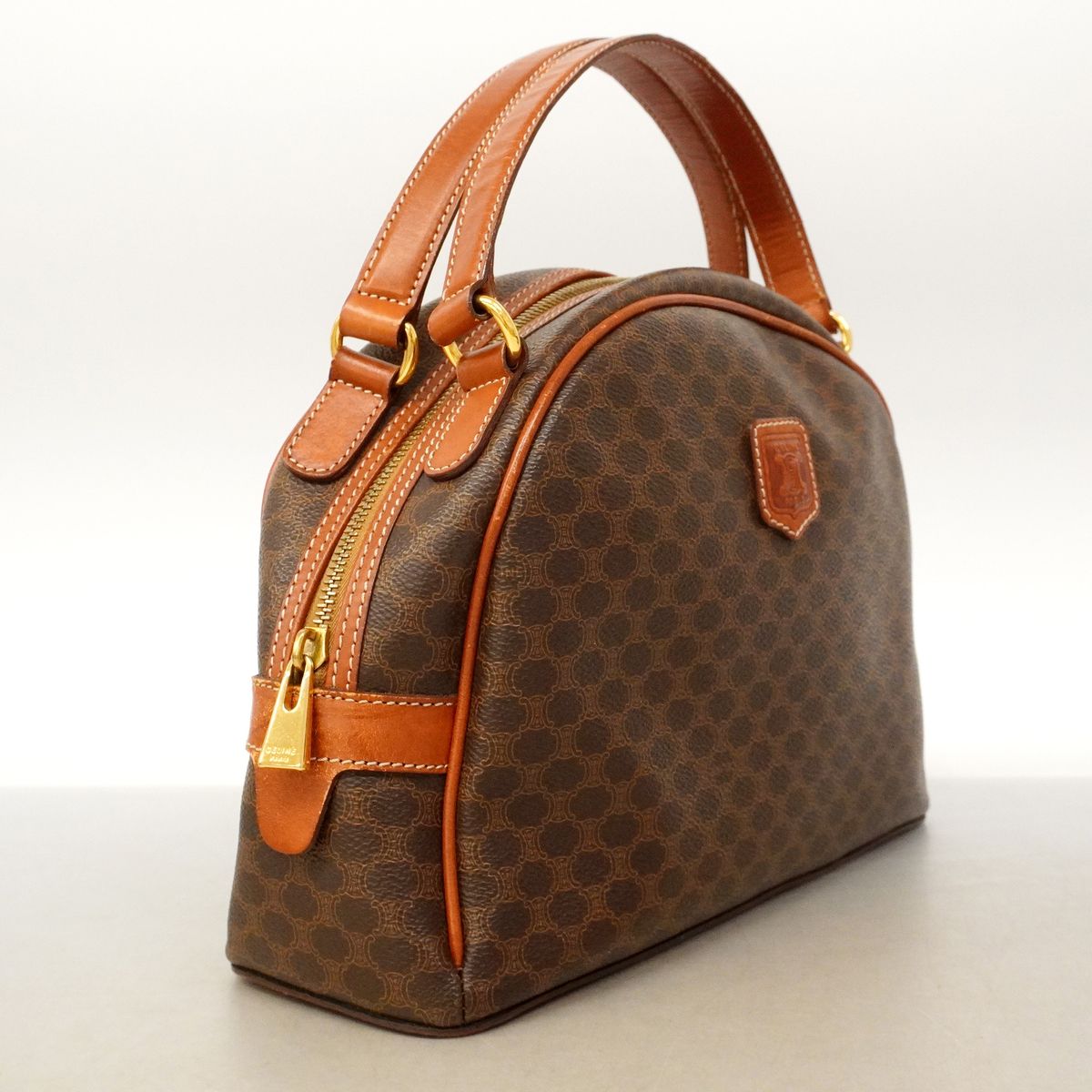 Celine Handbag Macadam Brown Gold — view 2