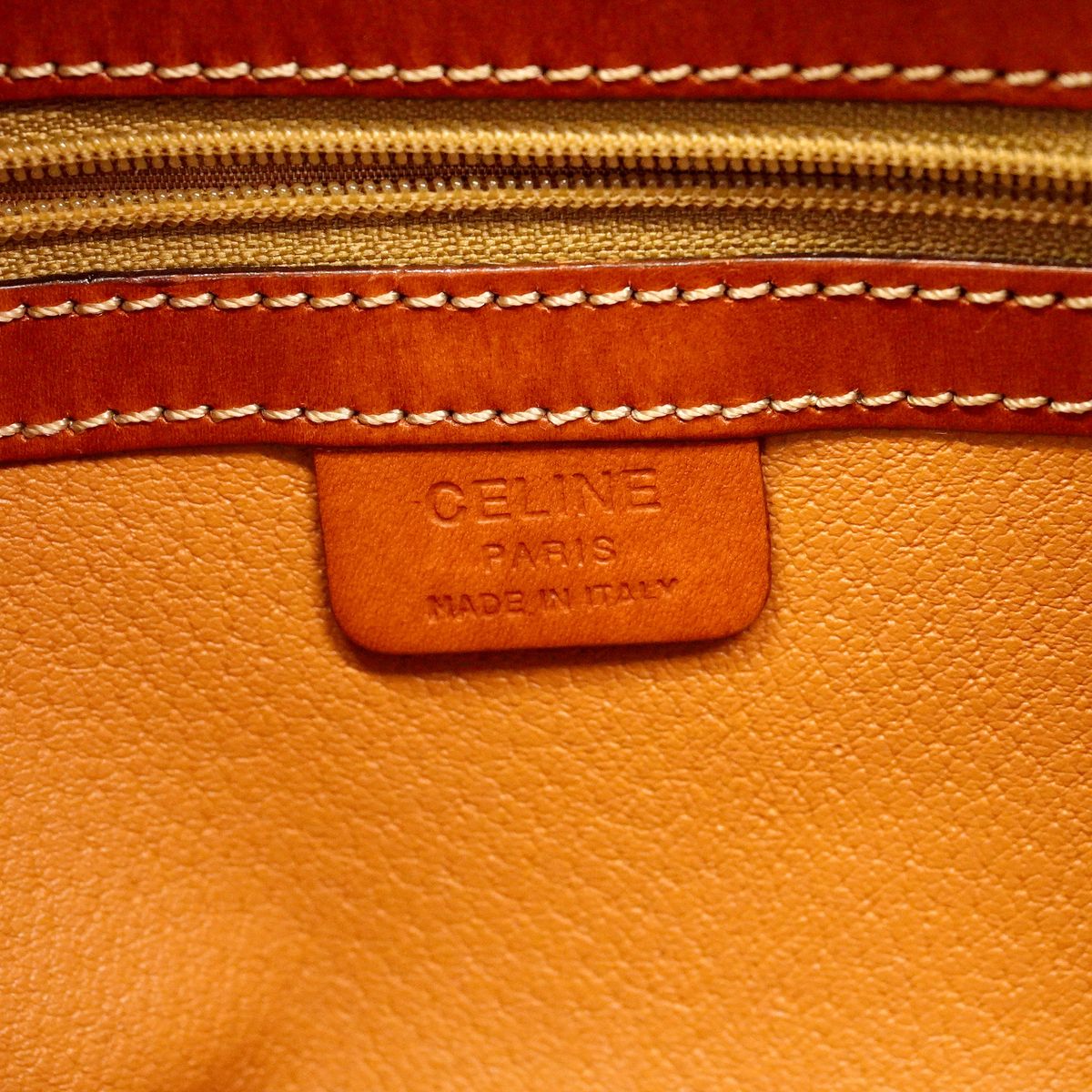 Celine Handbag Macadam Brown Gold — view 5