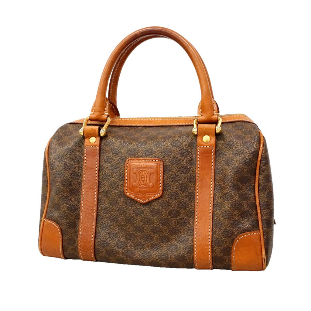 Celine Handbag Macadam Brown Gold