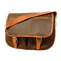 Celine Shoulder Bag Macadam Brown Gold