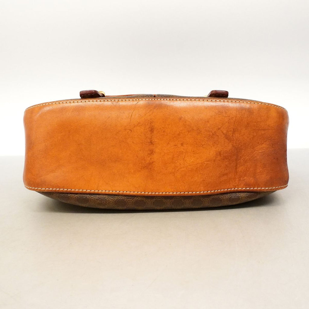 Celine Shoulder Bag Macadam Brown Gold — view 3