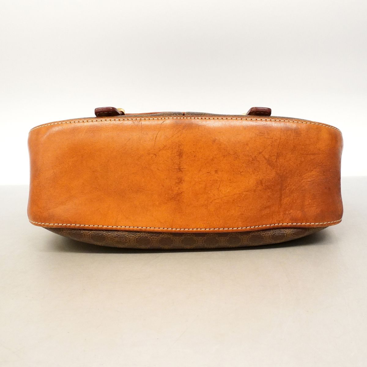 Celine Shoulder Bag Macadam Brown Gold — view 3