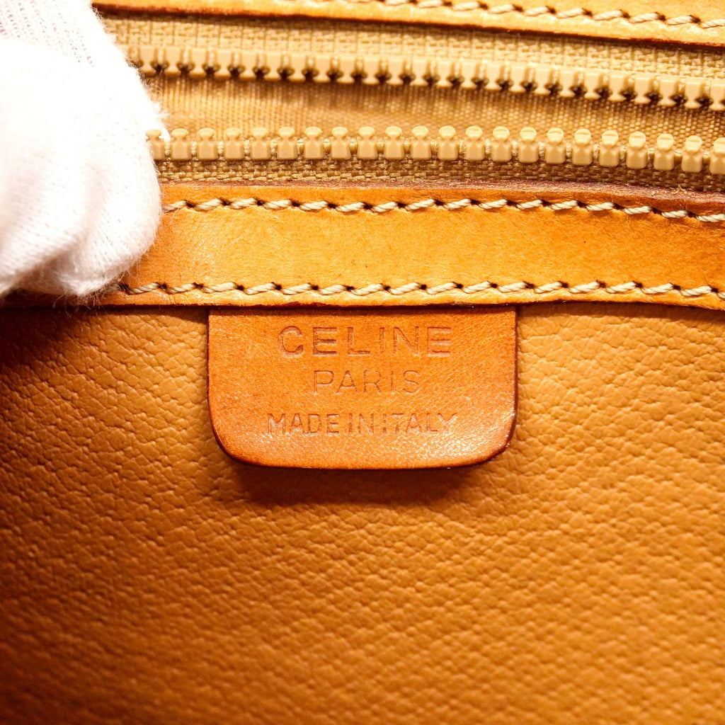 Celine Shoulder Bag Macadam Brown Gold — view 5
