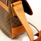 Celine Shoulder Bag Macadam Brown Gold — view 8