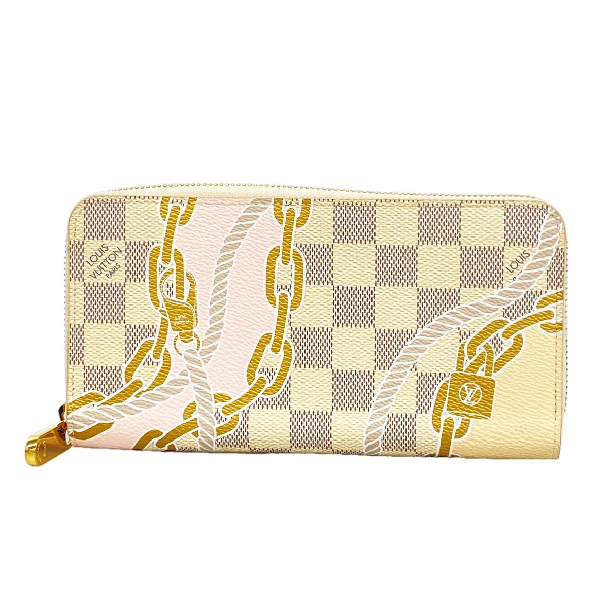 Louis Vuitton Wallet Damier Azur Nautical Zippy White