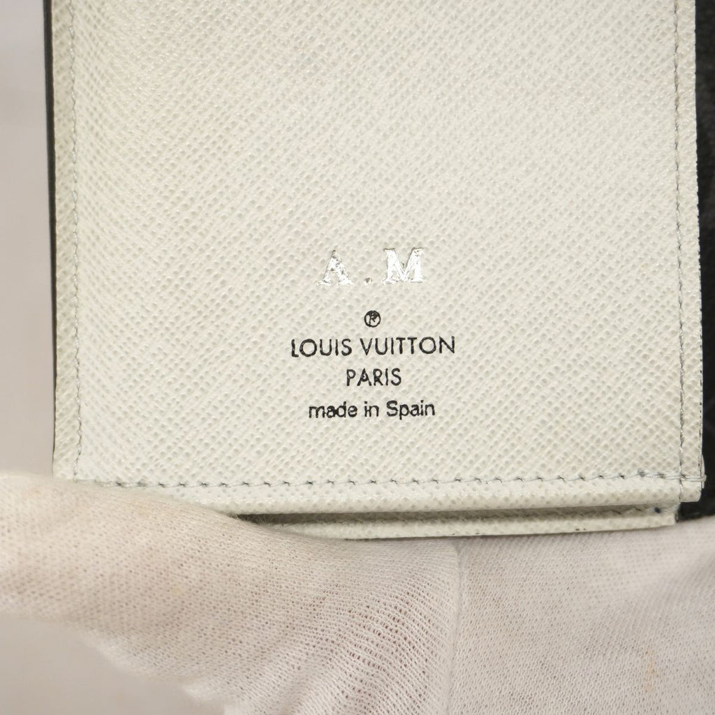 Louis Vuitton Wallet Epi Monogram Eclipse Portefeuille Brazza Navy — view 4