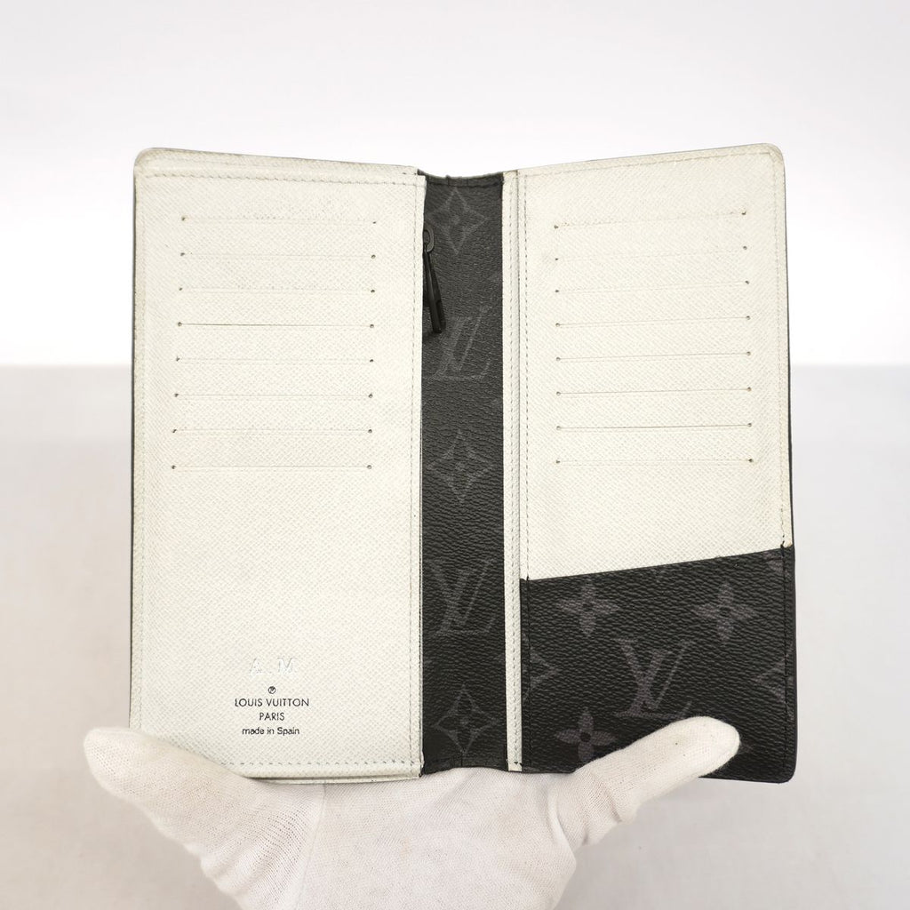 Louis Vuitton Wallet Epi Monogram Eclipse Portefeuille Brazza Navy — view 3
