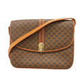Celine Shoulder Bag Macadam Brown Gold