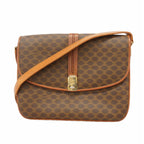 Celine Shoulder Bag Macadam Brown Gold