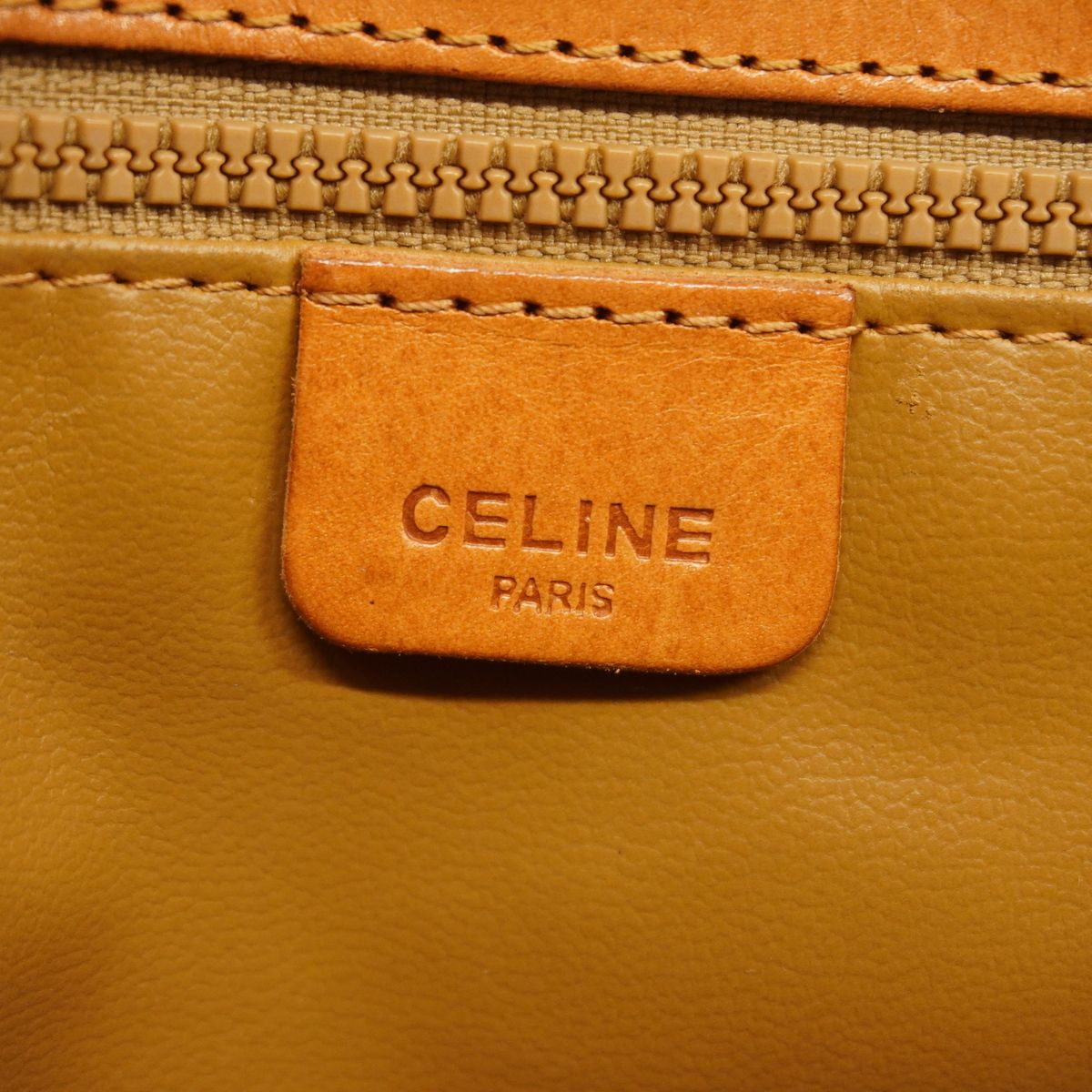 Celine Shoulder Bag Macadam Brown Gold — view 5