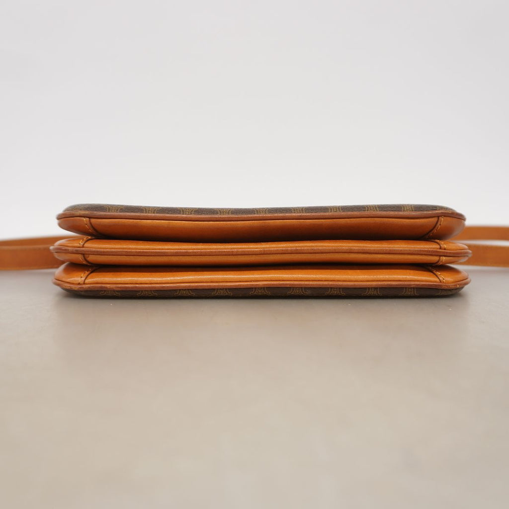 Celine Shoulder Bag Macadam Brown Gold — view 3